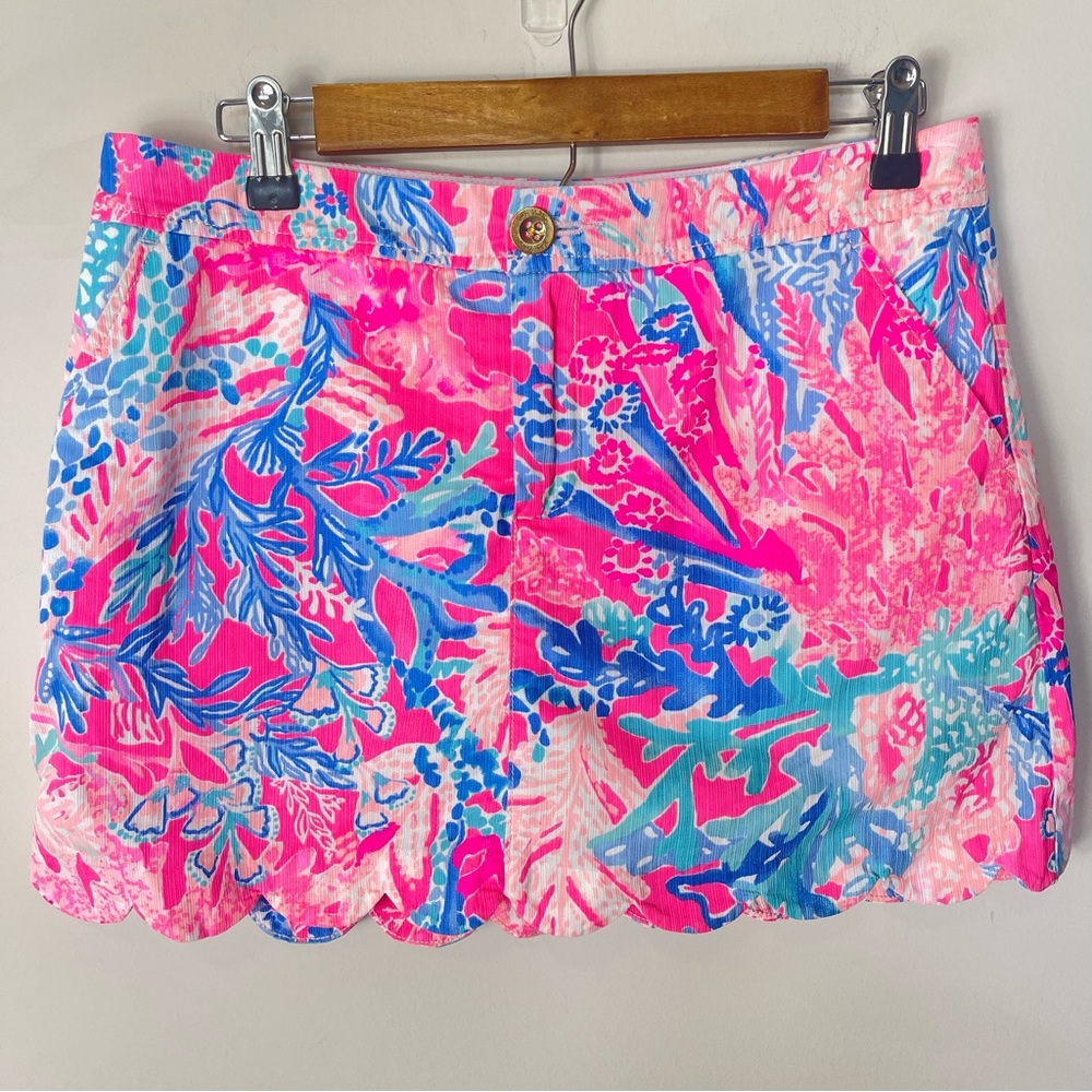 Lilly Pulitzer Collete Scallop Hem Knit Skort SZ 4